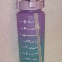 64 Oz POSITIVE QUOTE WATER CONTAINER TUMBLER
