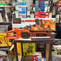 BLACK+DECKER 14 in. 8 AMP Corded Electric Rear Handle Chainsaw with Automatic Oiler