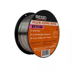 Ridgid (0.030in.) E71T-GS Flux-Core Welding Wire (One 2lb. Spool)