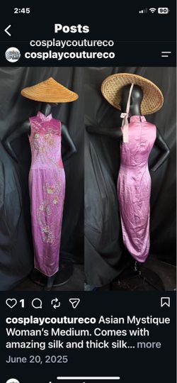 Satin pink Chinese lady