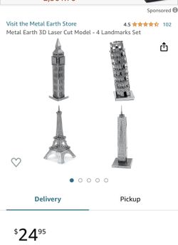 Metal Earth: 4 LANDMARKS - DIY sheets To 3D Models 