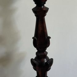 Tall Wood Candlestick 