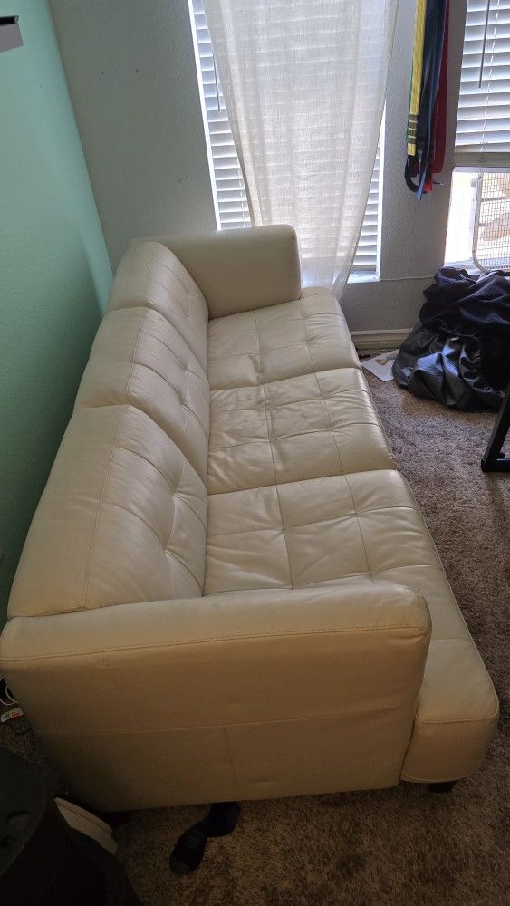 White Leather Couch