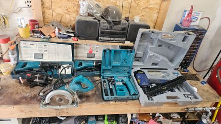 Lot of construction tools