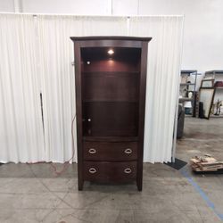 Fairmont Designs Dark Wood Two-Drawer Lighted Display Cabinet