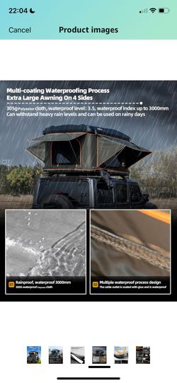 Naturnest Rooftop Tent Hard Shell, Nature Nest Roof Top Tent Camping for Jeep Tent Van Truck SUV Tent Attachment for Camping Hardshell Rooftop Tent Ca