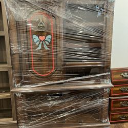 Vintage Wooden Armoire 