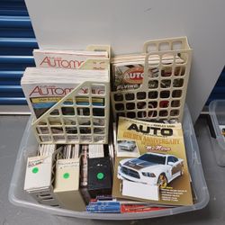 Crate Of Auto Magazines Chevy Corvette Datsun  Collectable Automobile 