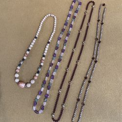 4 Beaded Necklaces - Costume Jewelry