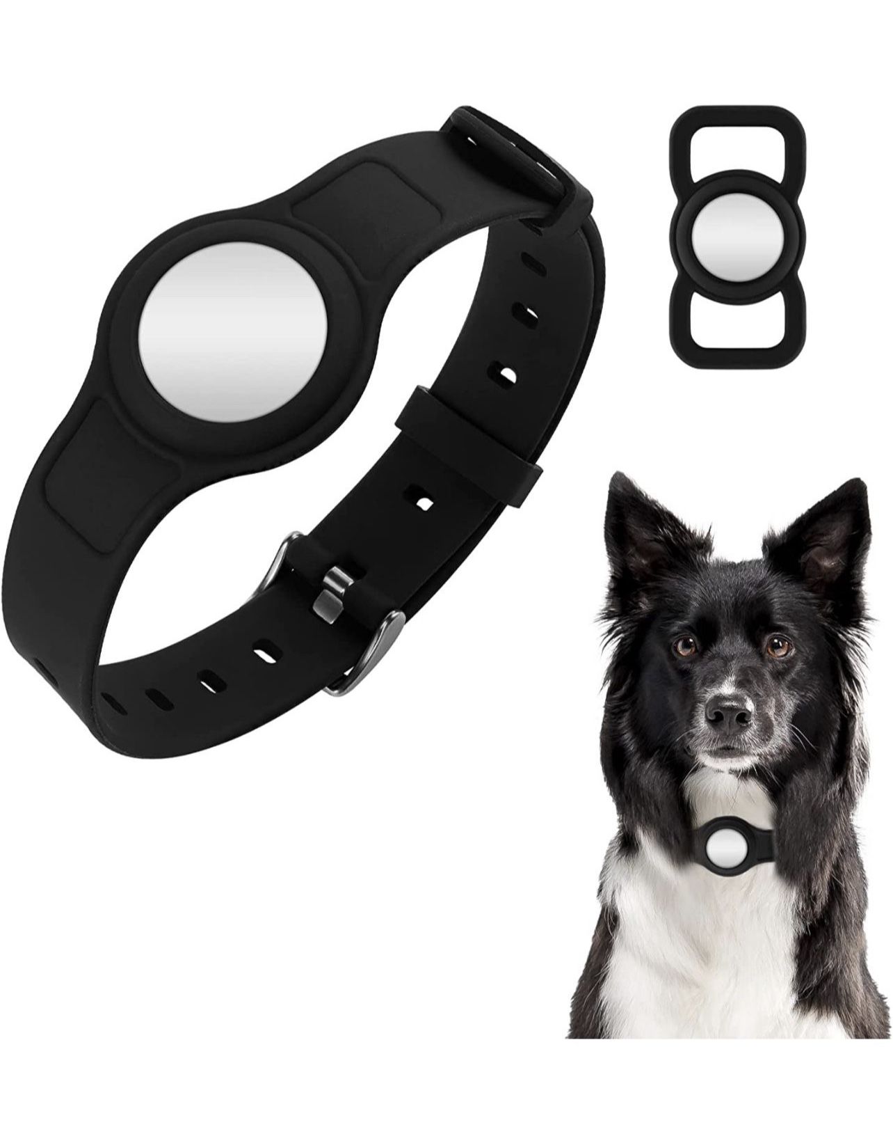 Brandnew Waterproof Dog Collar for AirTag & AirTag Loop Holder Bundle