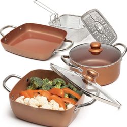 7 Piece Cookware Set Moss & Stone