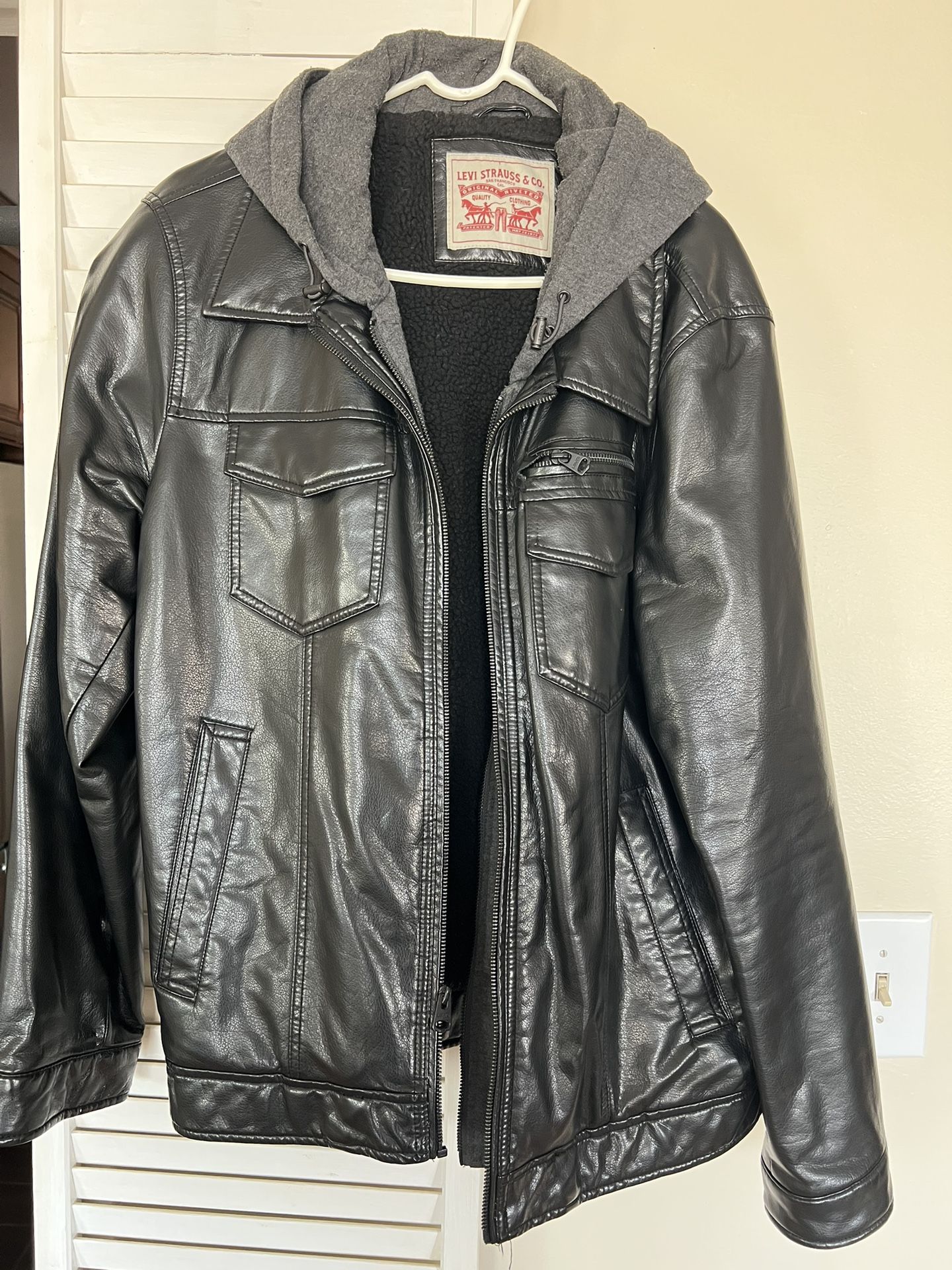 Pleather Hoodie!