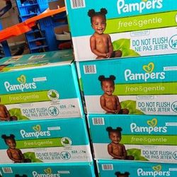 Pampers 8ct Box Free & Gentle Wipes