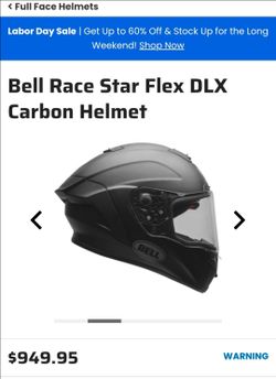 BELL CARBON FIBER MOTO HELMET FLEX DLX SIZE: L