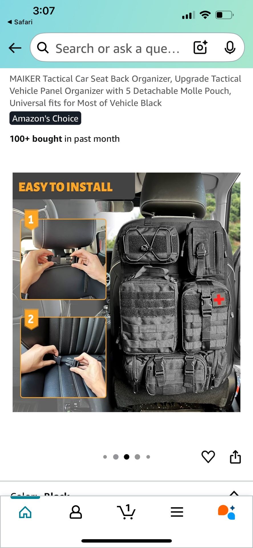 Maiker Tactical Gear Car Seat