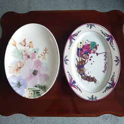 Bundle Two Pieces GEI Merry Christmas Santa and Reindeer & Travessa Oval Pimavera 35 cm - Home Style
Multicolor Floral 14" x 10" inches 