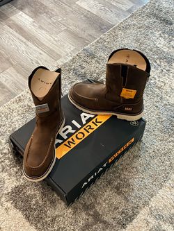 Ariat Work Boots Brown Leather
