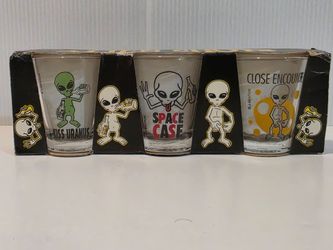Alien shot glasses Jim Benton