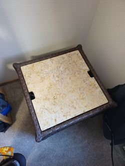 Wicker Storage Side Table