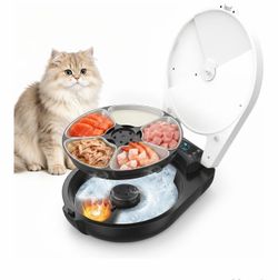 NEW: 3 Days/5 Meals. Automatic Pet Feeder for dry or Wet Food, Semiconductor Cooling & Heating