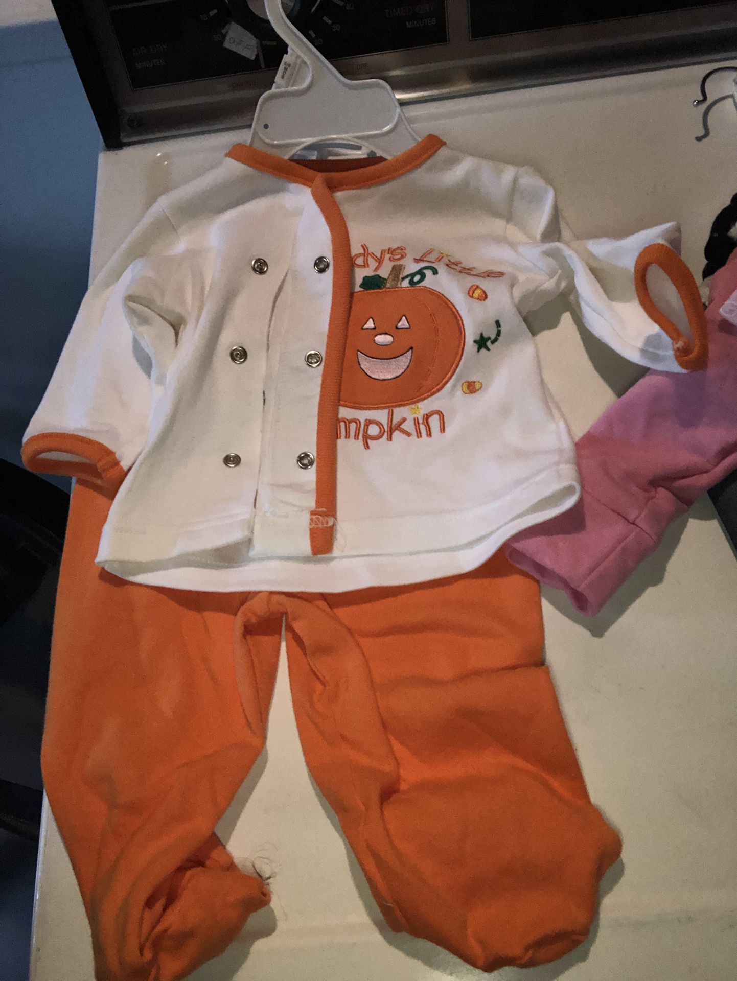 Baby brand new clothes A dollar each piece I also have garbage bags full of boys and girls use clothes in good condition and they will be $.50 each I