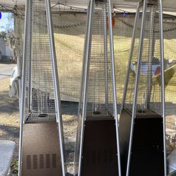 Pyramid heaters Propane (similar to NJ-PTH-A models)  3 Heaters & 2 20 Gal Propane Tanks