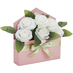 Silk Fake Roses / White 