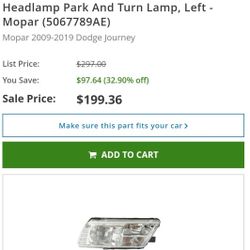 Dodge Journey Mopar Genuine Headlights
