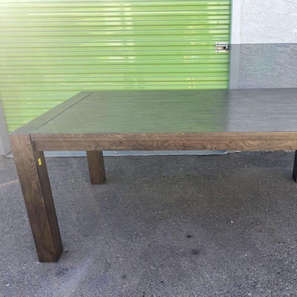 Solid Wood Dining Table And Matching Bench