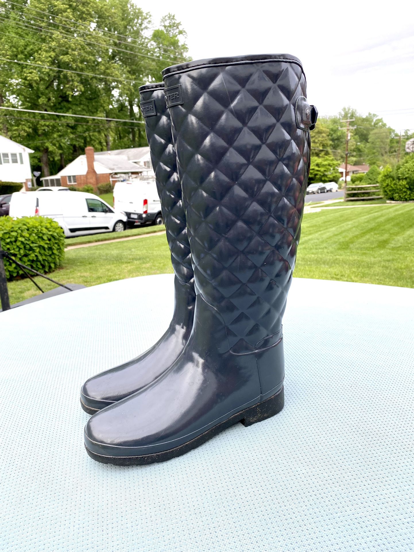 Quilted Rain Boots 