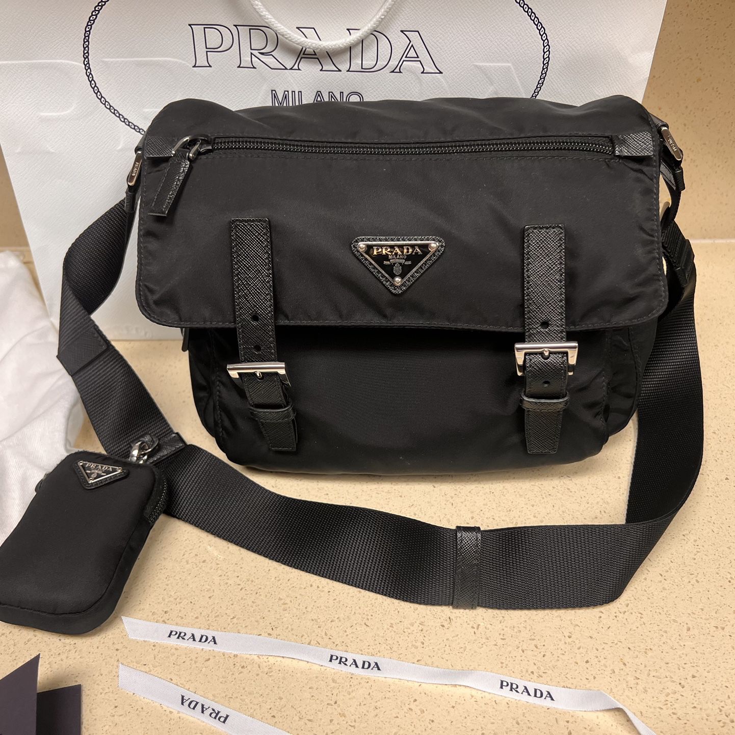 Small Black Prada Backpack for Sale in Hollywood, FL - OfferUp