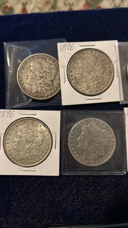 Morgan Silver Dollars 1879 and 1896 Lot of 4