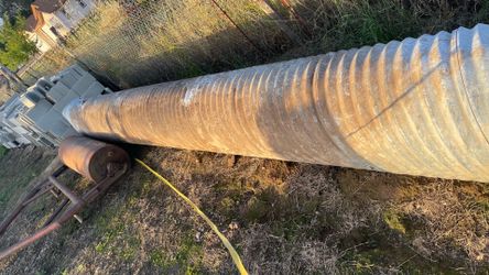 Large Corrugated Metal Culvert Pipe