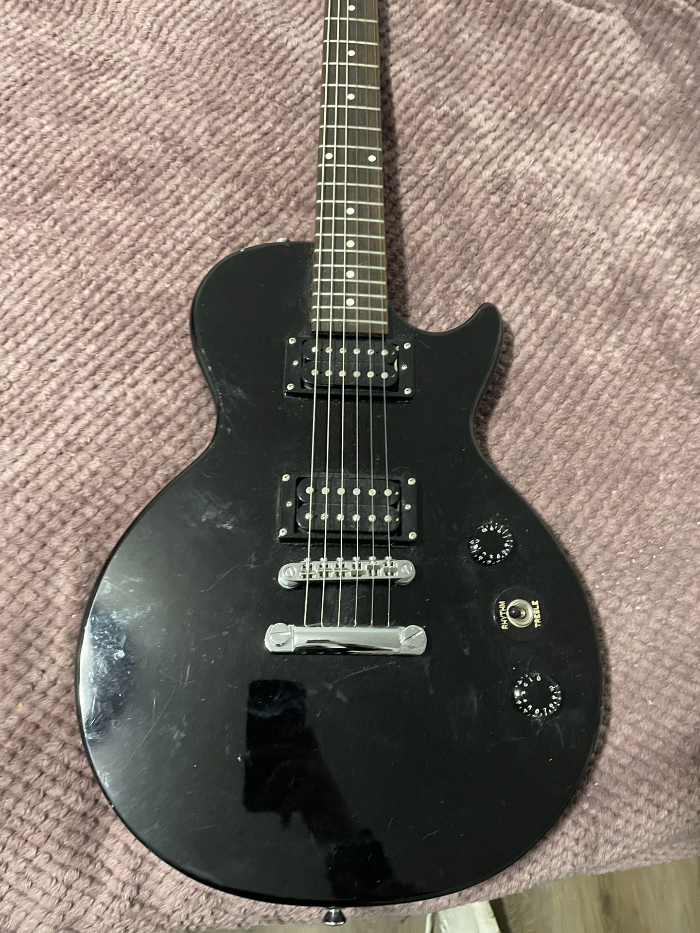 epiphone special model black guitar