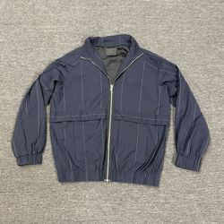 Alexander Wang Men's Black Nylon Jacket with Stripe - Size XL