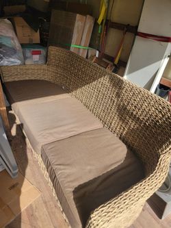 Patio sofa and table