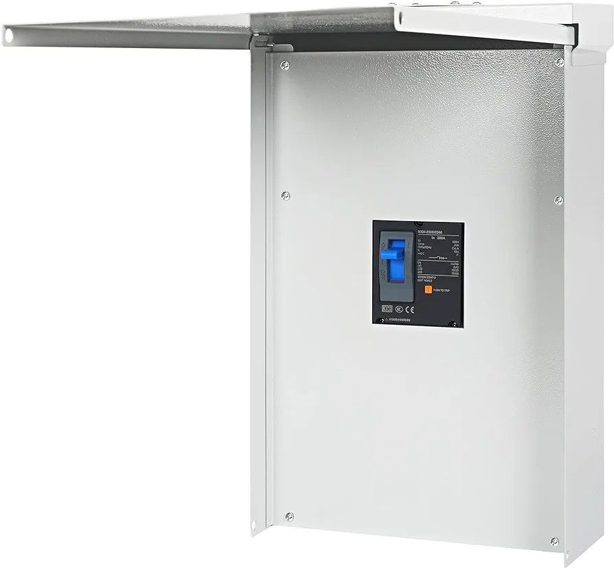 Kinchoix Outdoor Circuit Breaker Enclosure Meter Main Combo 200 Amp Disconnect with 200A Main Breaker Load Center IP 65 Waterproof