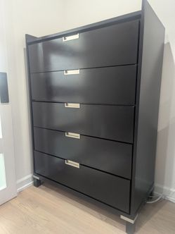 Black chest of drawers