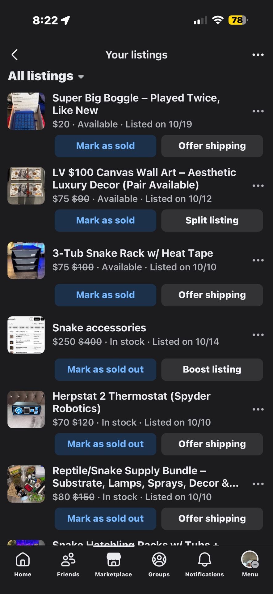 Selling Multiple Things