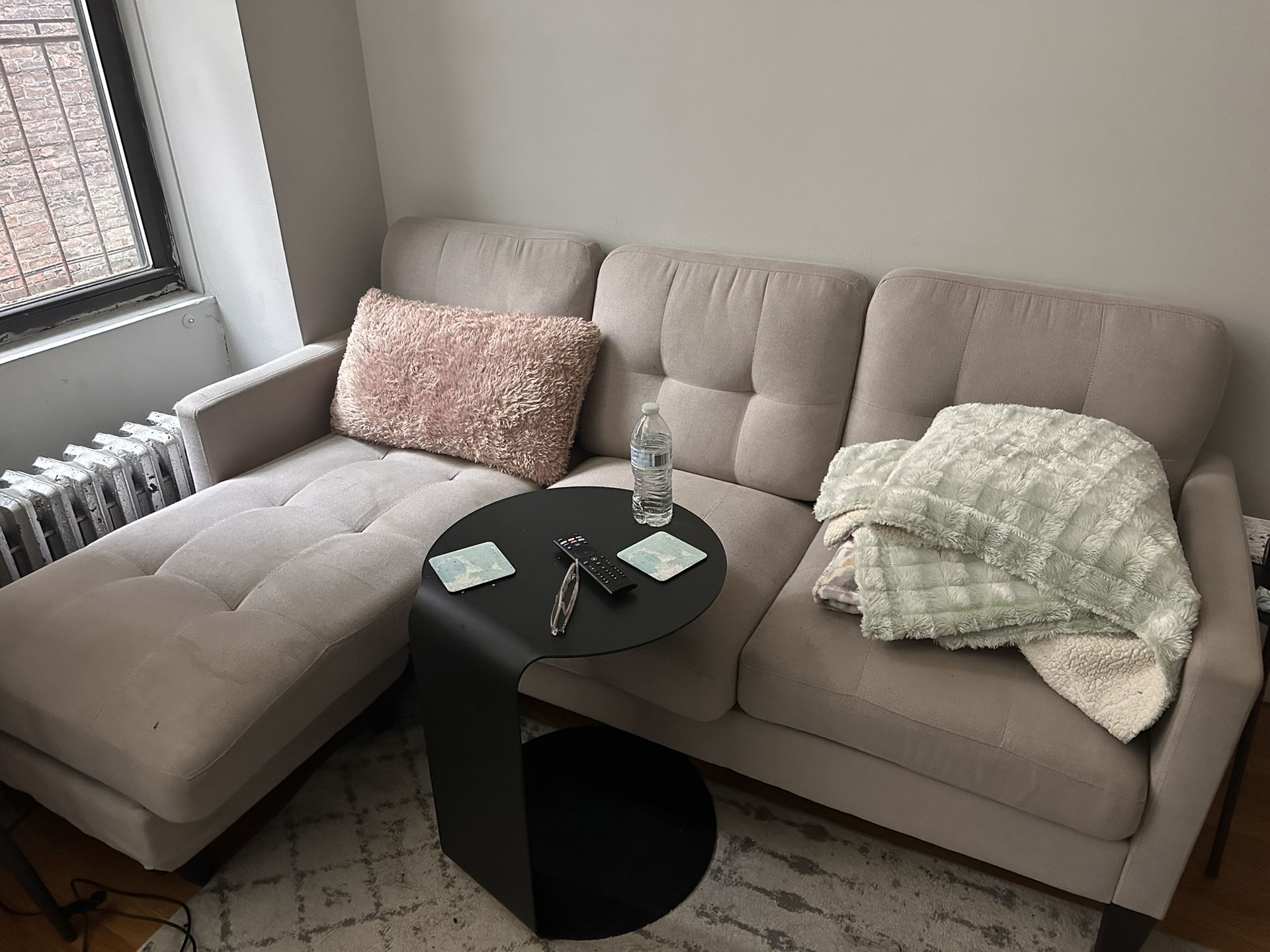Pink Suede Couch