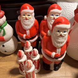 Vintage Santa Table Top Blow Mold