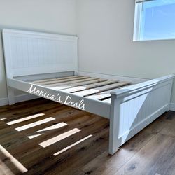 Queen Solid Wood Bed Frame $420