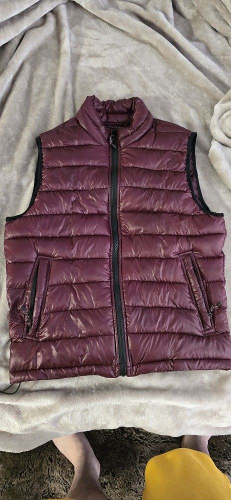 Burgundy Aeropostale Puffer Vest