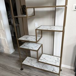 Bookcase/shelving Unit Metal/Marble