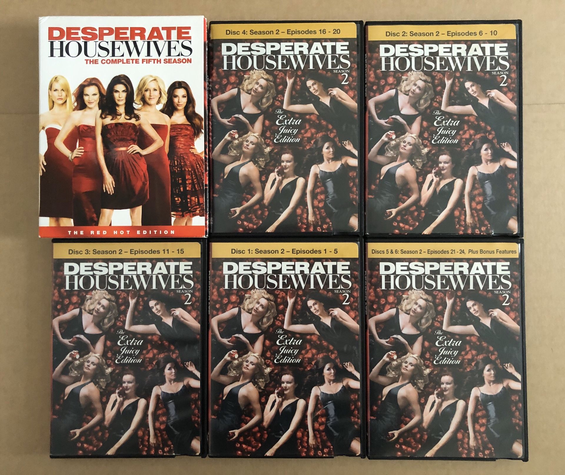 Desperate house wives season 2 & 5 dvd