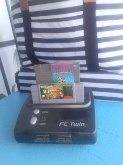 FC Twin Console with 2 Game Cartridges