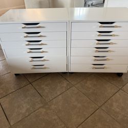 IKEA Alex Rolling Cabinet Drawers Each $140 Or Both For $250