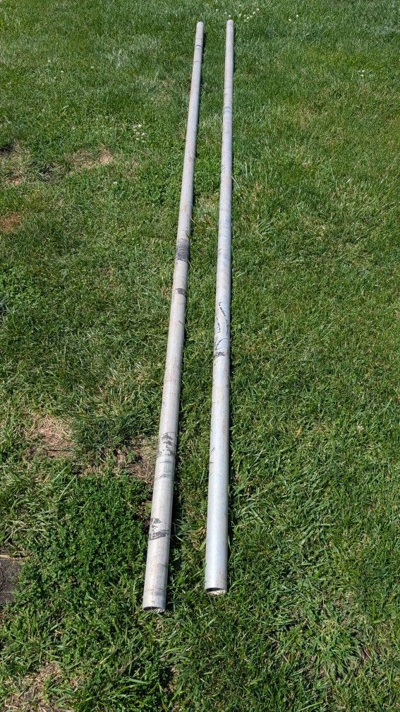 (2) 2"OD X 1 3/4"ID X 12' LONG ALUMINUM POLES $30 EACH