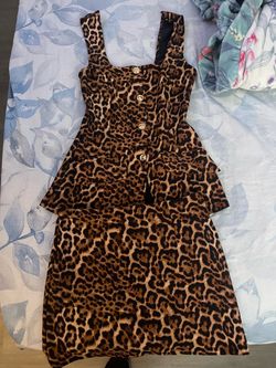 Cheetah skirt and top