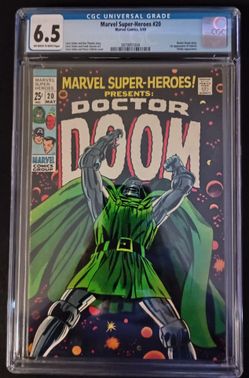Marvel Super-Heroes #20 comic book, CGC 6.5 OW/W pages